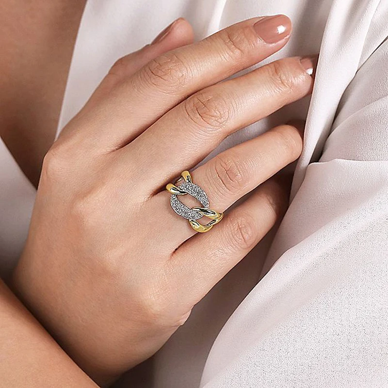 Новый дизайн Лидер продаж модные кольца из сплава с кристаллами