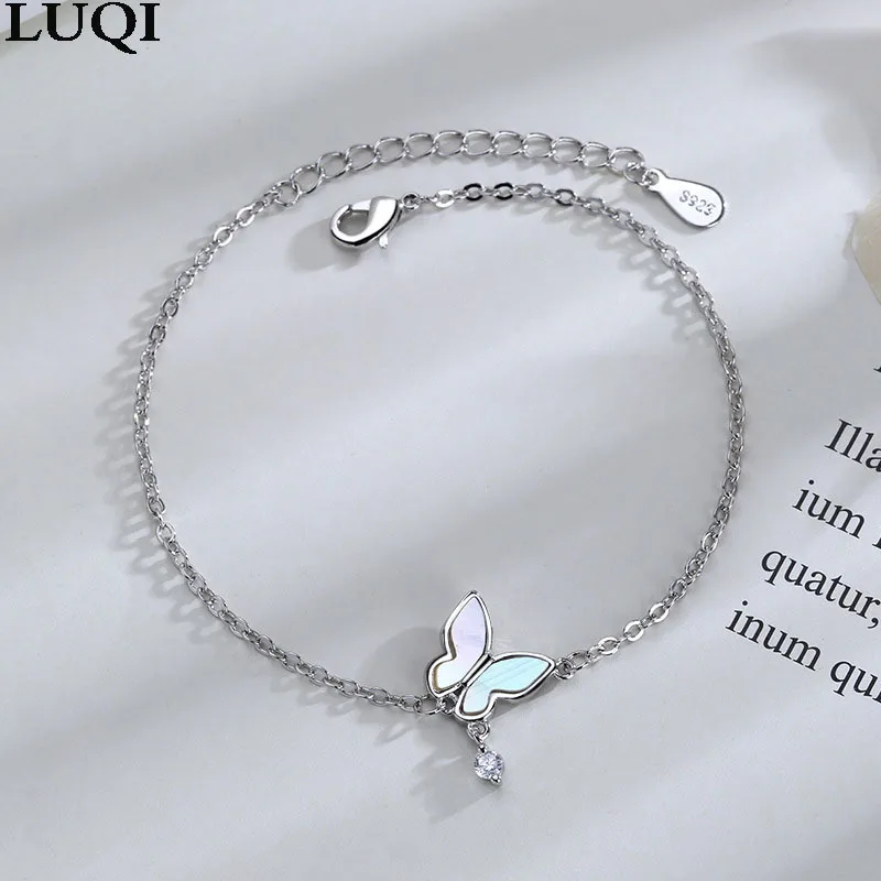 Женская мода броши в виде бабочки из раковины Циркон S925 серебро Платиновое