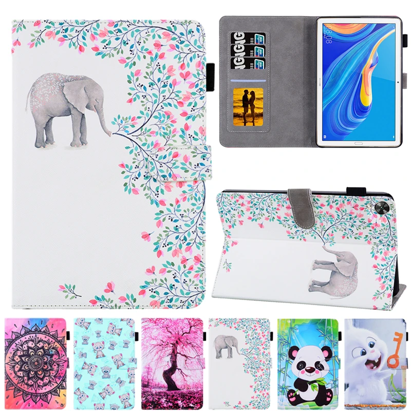 

For Huawei Mediapad M6 10.8 inch SCM-W09 SCM-AL09 SCM-AL00 Cartoon Elephant Leather Case For Mediapad M6 Pro 10.8" Cover Cases