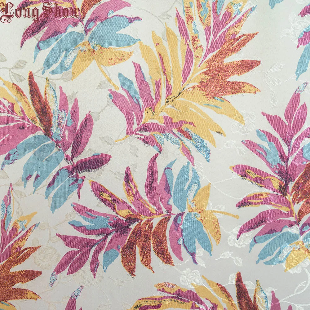 colorful palm leaf Pastorale Стиль Цветочный Жаккард розовый цвет вышитые кружева настольная дорожка - Цвет: colorful palm leaf