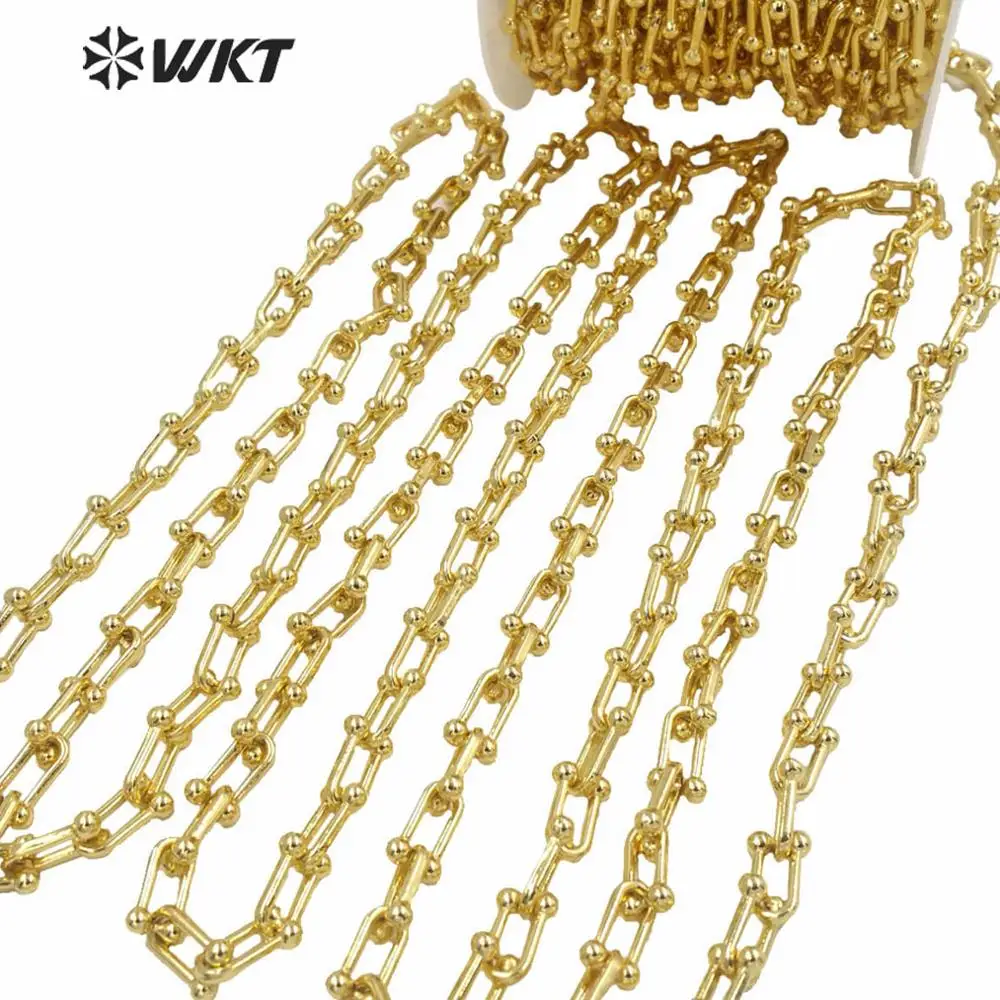 WT-BC148 China Supplier Chain Gold Color Big Chunky Climbing buckle chain Link Chain DIY Jewelry big Chain For Necklace