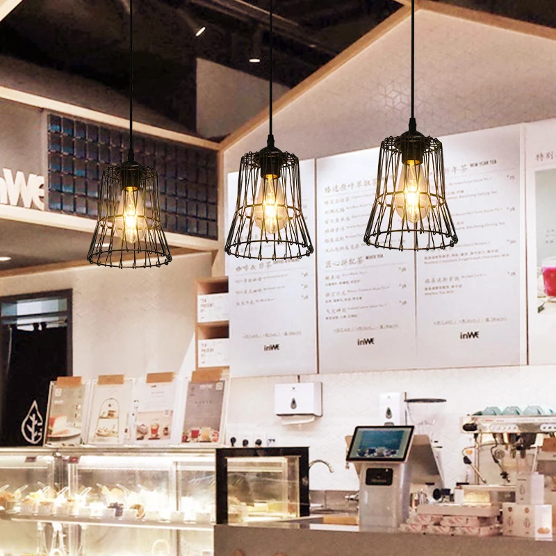 Lámpara colgante de estilo Industrial Vintage para Loft, bombilla con forma de lata Variable para restaurante, Bar, comedor, Retro, Edison