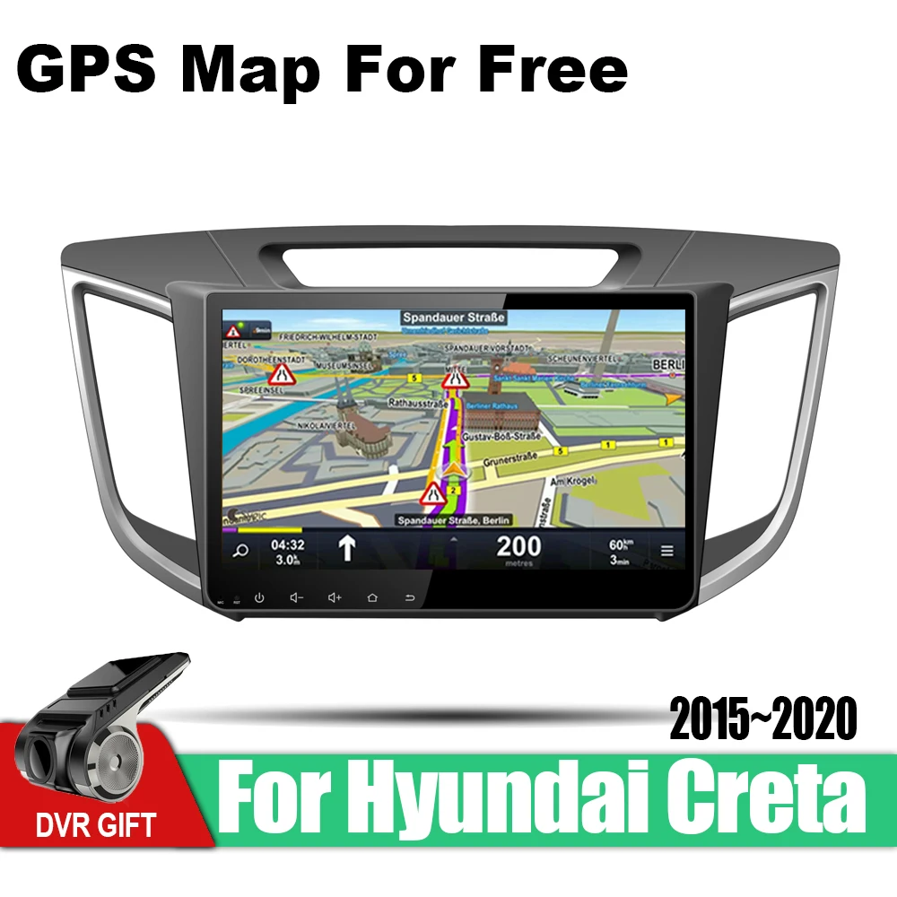 Автомобильный мультимедийный плеер ZaiXi Android с GPS для Hyundai Creta 2015 ~ 2020 автомобильная
