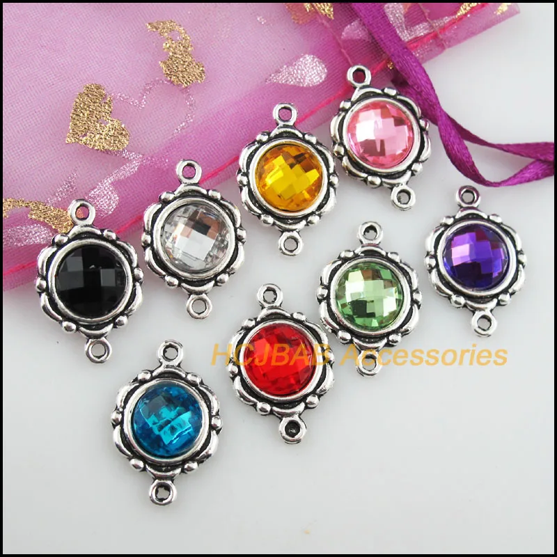 Моды 16 штук новинка платье с цветочным рисунком Подвески тибетский серебристый