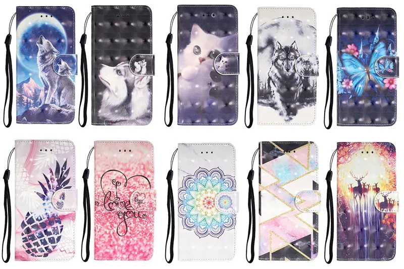 Чехол P20 P30 Mate20 Lite Pro P Smart 2019 для пар простой кожаный чехол-книжка с бумажником Huawei