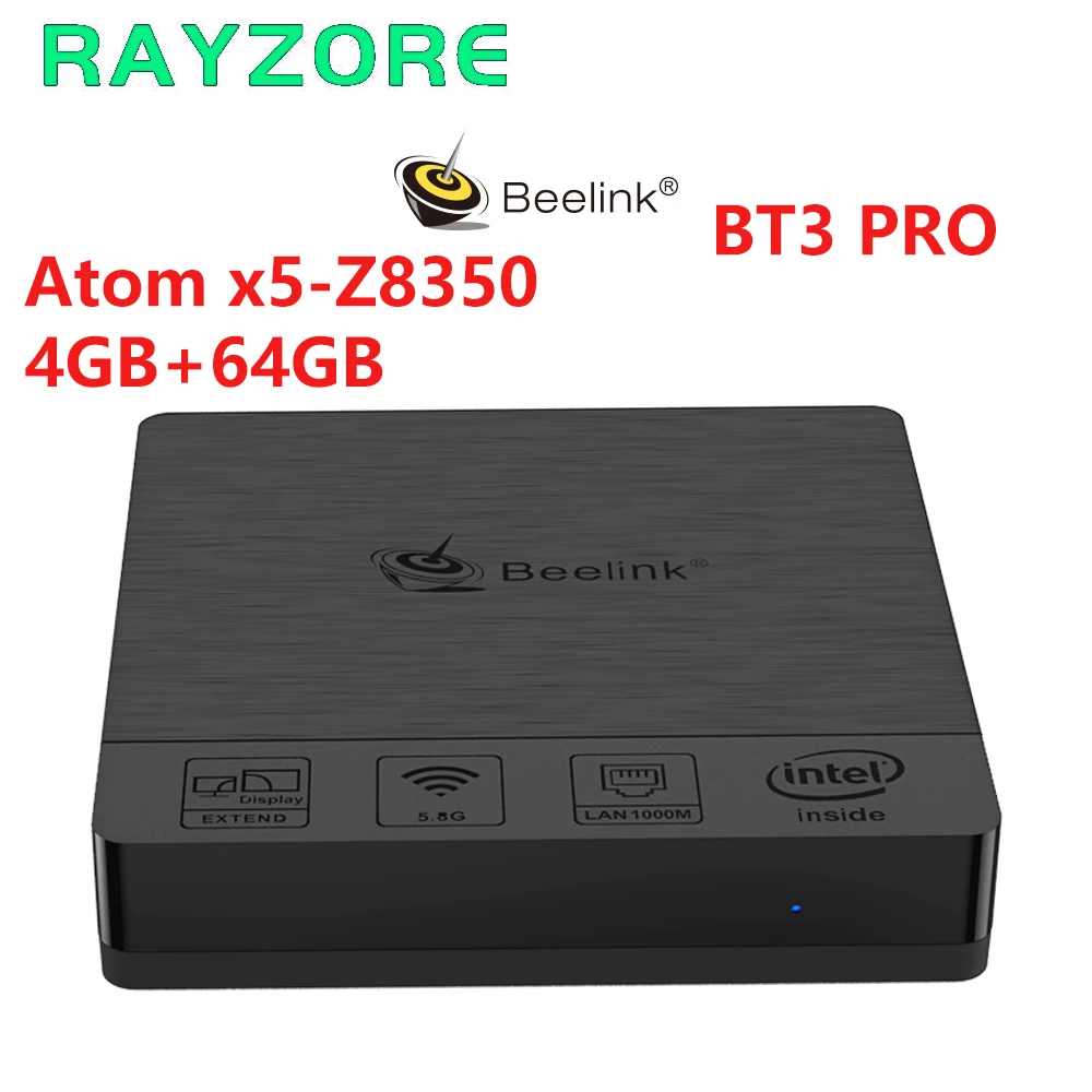 Мини компьютер Beelink BT3 PRO II ядерным процессором Intel Atom x5 Z8350 Windows 10 4 Гб Оперативная