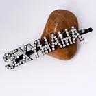 Заколка для волос для женщин, с кристаллами, в форме букв, заколка для волос со стразами