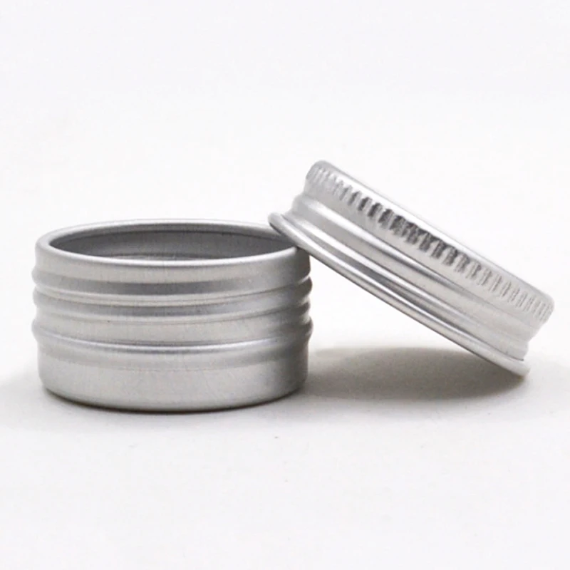 

Portable Silver Round Aluminum Tin Cans Cosmetic Cream Sample Jar Screw Thread Lid Pot Makeup Cream Hair Wax Case Container