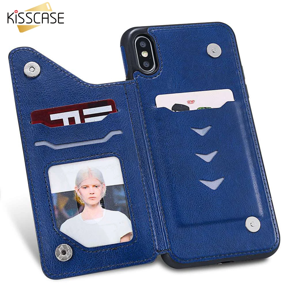 Однотонные флип-Чехлы KISSCASE для iPhone 7 Plus, чехол 6 6s 6plus 6s Plus, мягкий чехол из ТПУ чехол для iPhone 7 8 8Plus XR XS MAX