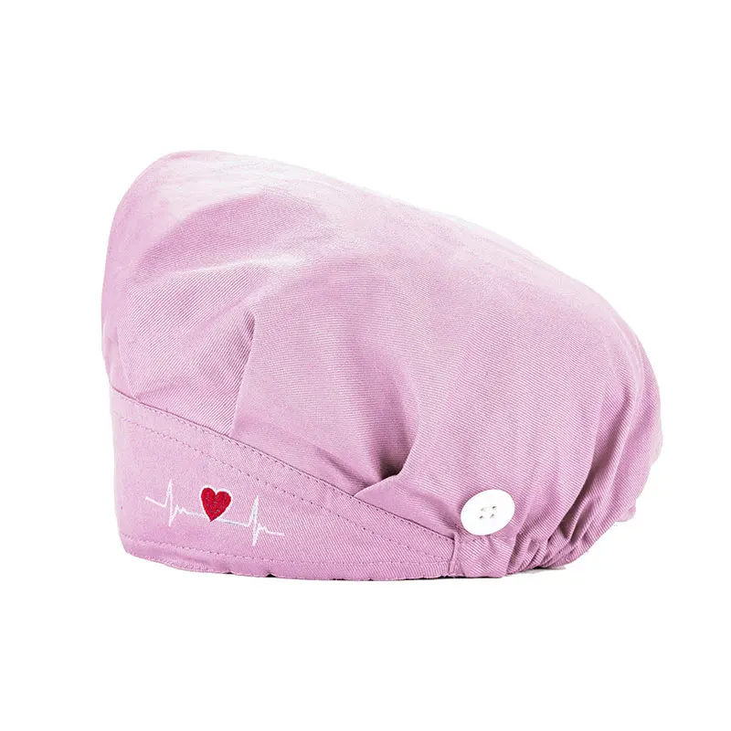 

Fashion Sweat-absorbent Towel Surgical Cap Floral Buckle Baotou Cap Women Nurse Hat Pure Cotton Operating Room Doctor Hats