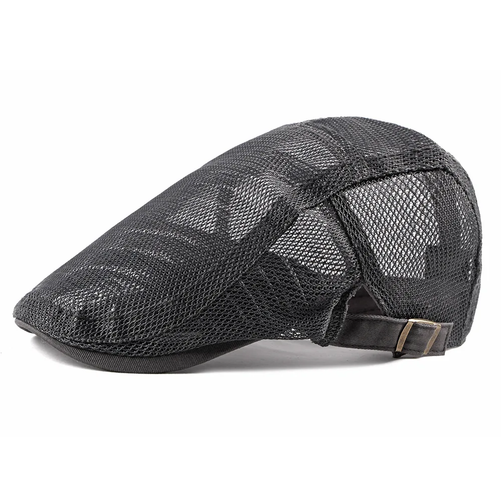 

Caluriri New Men's Hat Berets Cap Golf Driving Sun Flat Cap Fashion Mesh Berets Caps for Men Casual Peaked Hat Visors Hat
