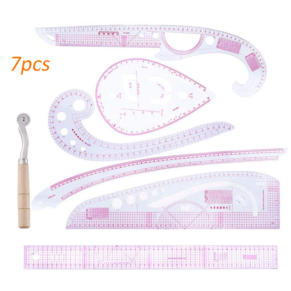 

7pcs/Set Multifunctional Curve Ruler DIY Clothing Sewing Cutting Tools For Tailer Home Make Clothes Garment Design Rulers
