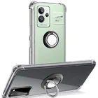 чехол на realme gt2 pro,Металлический держатель кольца Чехол для gt 2 pro 5g realme gt neo 2 Master силиконовый прозрачный чехол