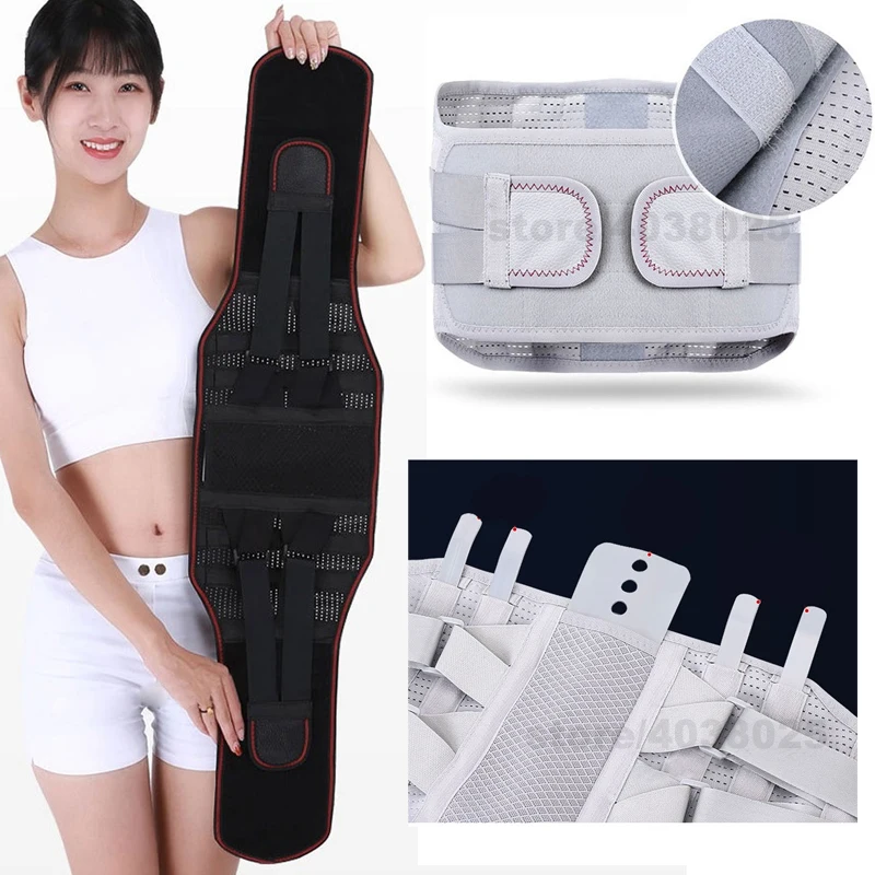 

2021 Adjustable Tourmaline Self Heating Steel Bone Back Lumbar Waist Support Belt Brace Back Orthopedic Posture Corrector Belt