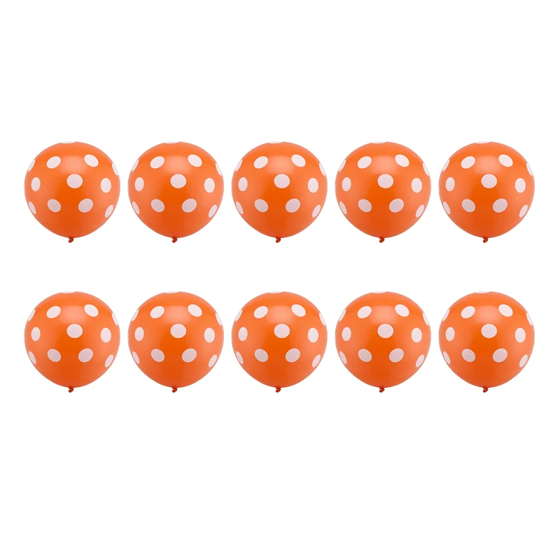orange 10 шт./лот латексные шары в красный и черный горошек Божья коровка свадебные декоративные принадлежности Globos Baby Shower Микки Маус тематические вечерние шары - Цвет: orange