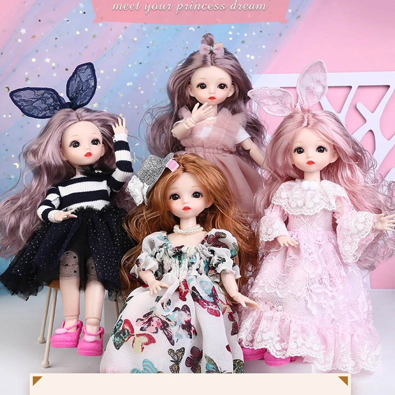 

30 см BJD Кукольное платье для красоты 15 подвижных шарнирных кукол модный костюм игрушки для красоты платье для макияжа BJD DIY игрушка подарок д...
