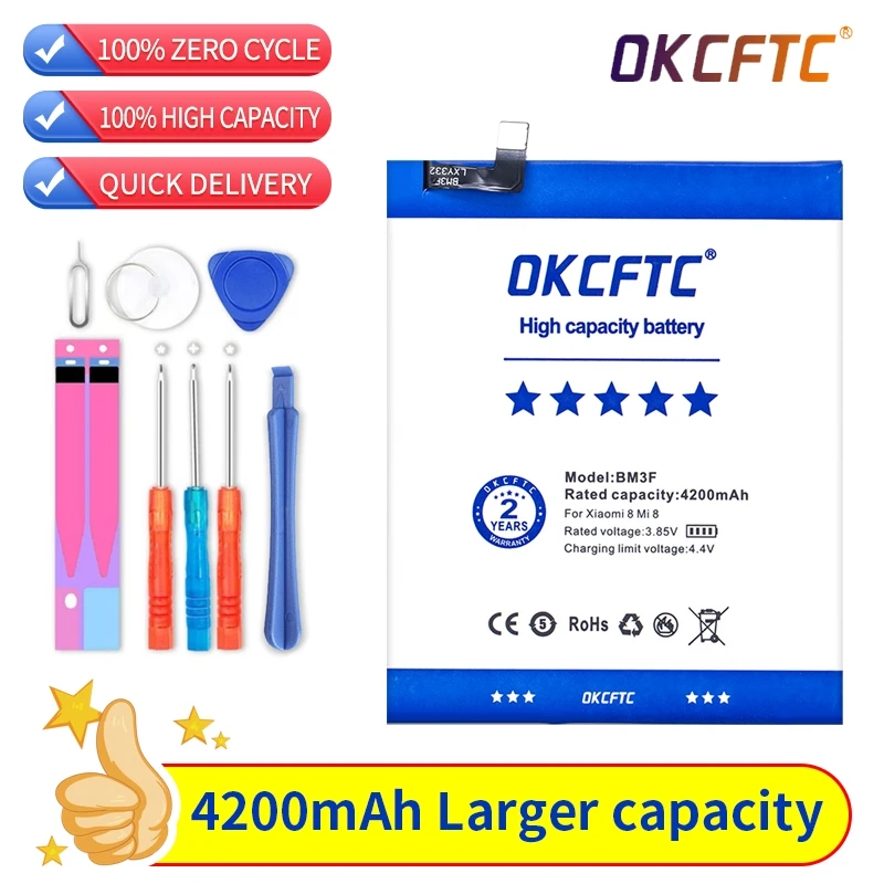 

OKCFTC BM3F 4200mAh Battery for Xiaomi 8 Mi 8 Explorer/Mi8 Pro Batteries