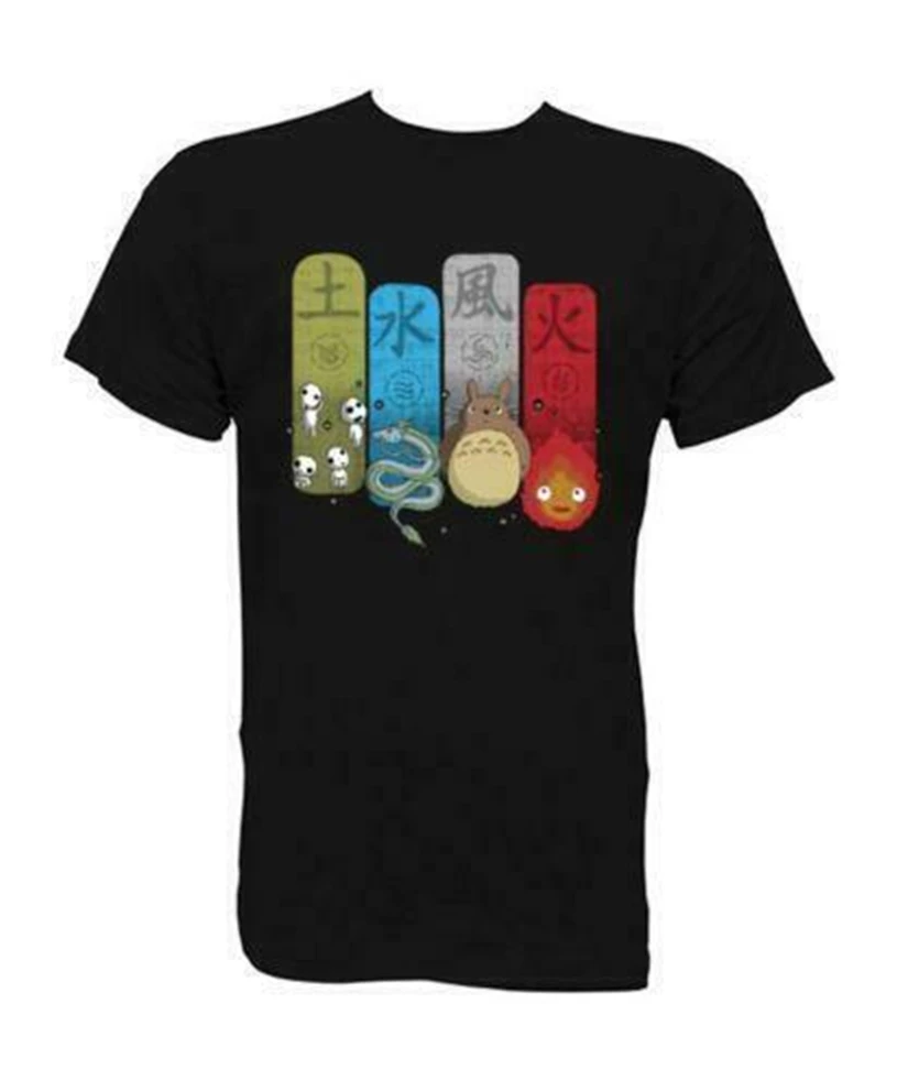 Футболка Ghibli Totoro Calcifer Mononoke Мужская Черная размер S-Xxl 22 30 40 50 лет футболка на день