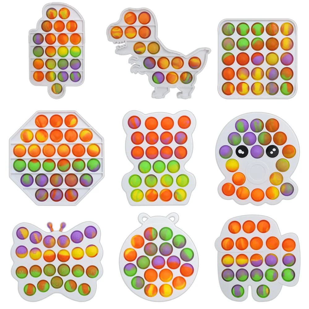 Игрушка-Непоседа с пластиковым чехлом Радужный простой нажимной Поппер