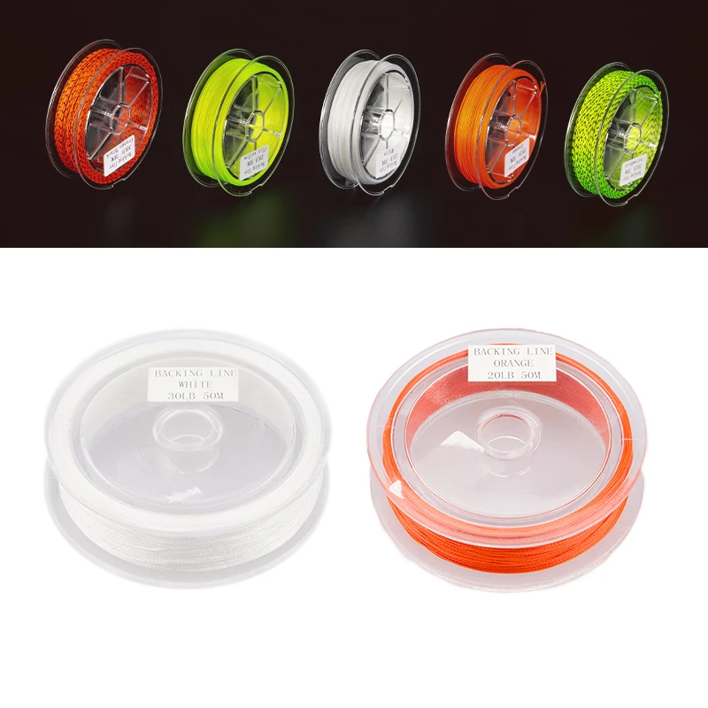 1 шт. лавсановый Плетеный Fly Line BackingLine 20LB 30LB 50 м при полном растяжении 100% чистого