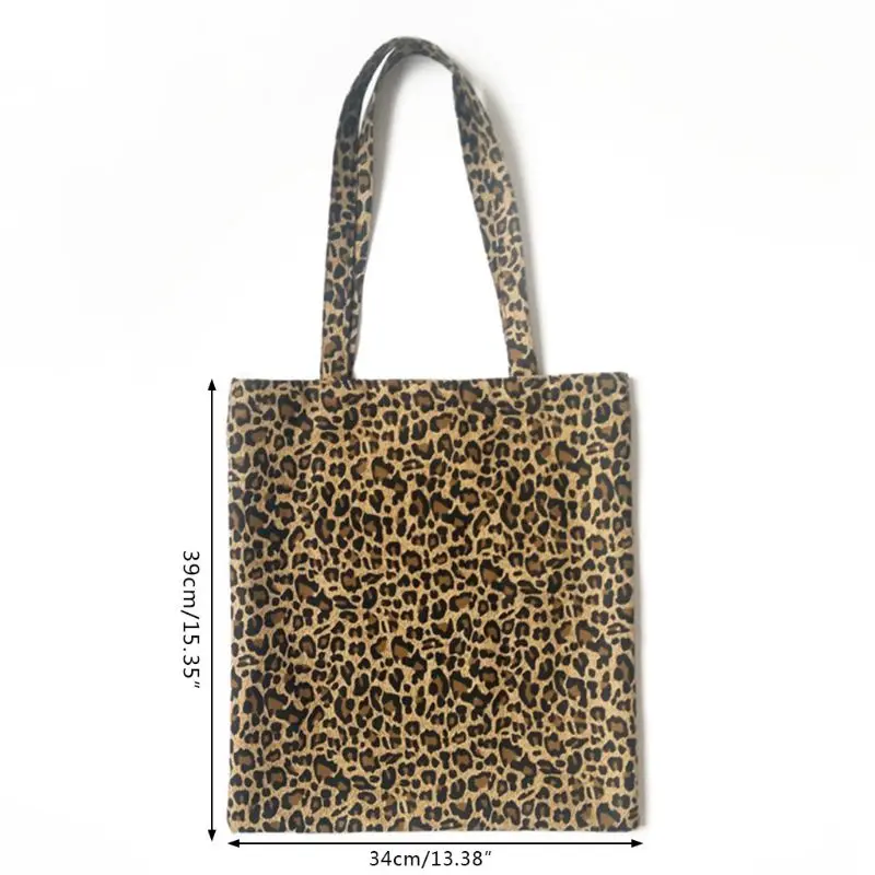 

Women Canvas Shoulder Bag Messenger Girls Leopard Print Hobo Purse Satchel Tote Handbag