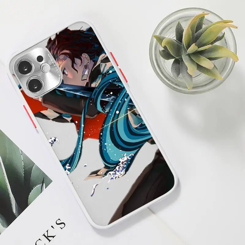 

Demon Slayer Phone Case Clear matte transparent For white iPhone 7 8 x xs xr 11 12 pro plus max mini Funda