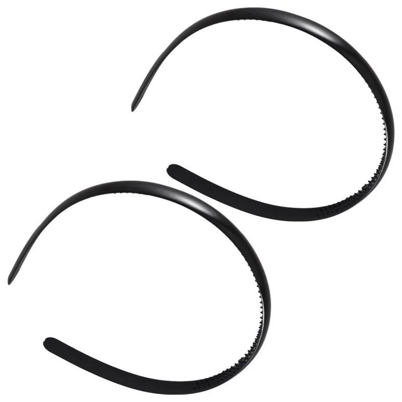 2 шт. черная пластиковая оправа с двумя зубьями обруч для волос головная повязка