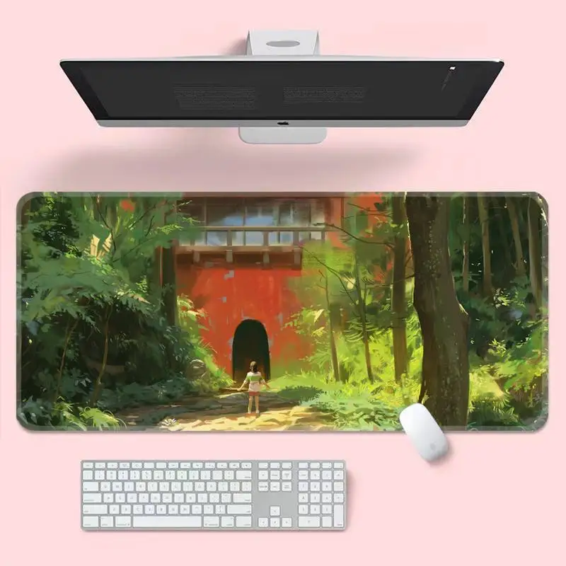 

Spirited Away Totoro gamer Laptop Gaming Mice Mousepad For Size: 30*60cm 30*70cm 30*80 30*90 40*90 Keyboard Manga mouse pad mat