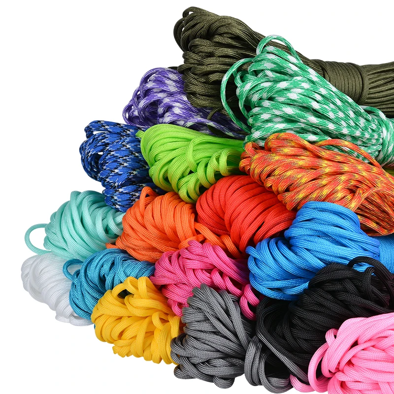 

550lb Paracord/Parachute Cord 7 Strand - Lanyard Tent Rope Mil Spec Type - For Hiking Camping - Multiple Colors