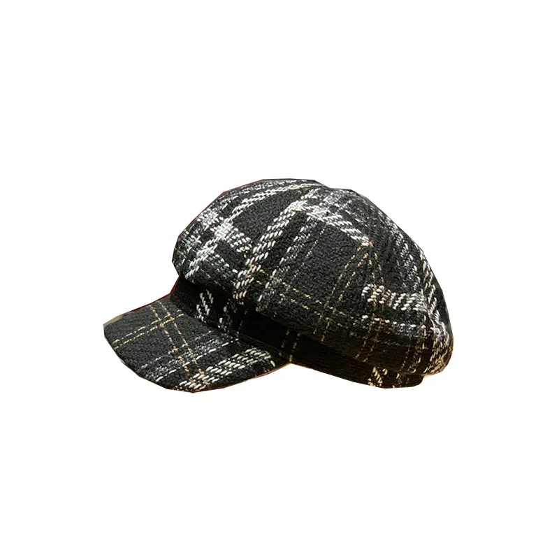 Осенне зимний Ретро берет женский Британский японский западный стиль полосатый