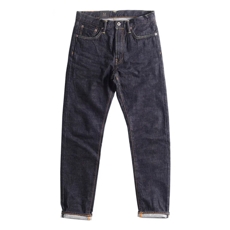 

501CT-0002 14oz Super Quality Genuine Indigo Selvage Pants One Washed Sanforized Thick Raw Denim Jean