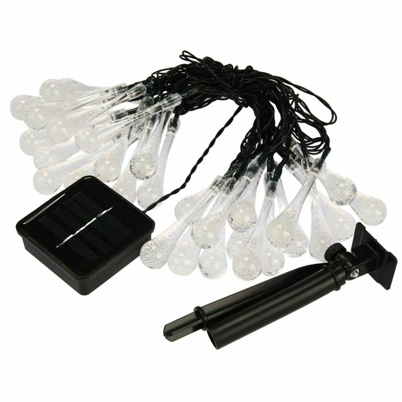 

LED Solar Light String Holiday Decoration Light String Garden Water Color Light String Water Drop Light String Fairy Garden Lamp
