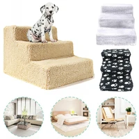 2021 new pet 3 steps stairs for small dog cat climbing ladder stairs step dog bed stairs anti slip plush pet ramp ladder