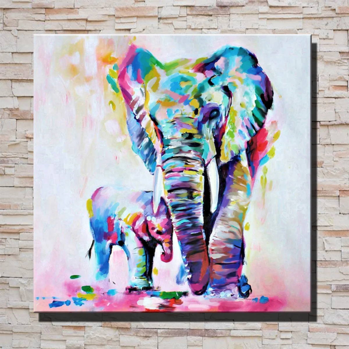 

Abstract Animal Decorative Painting Elephant Orangutan Impression Canvas Art Paintings Home Living Room Hotel Bedroom Pictures