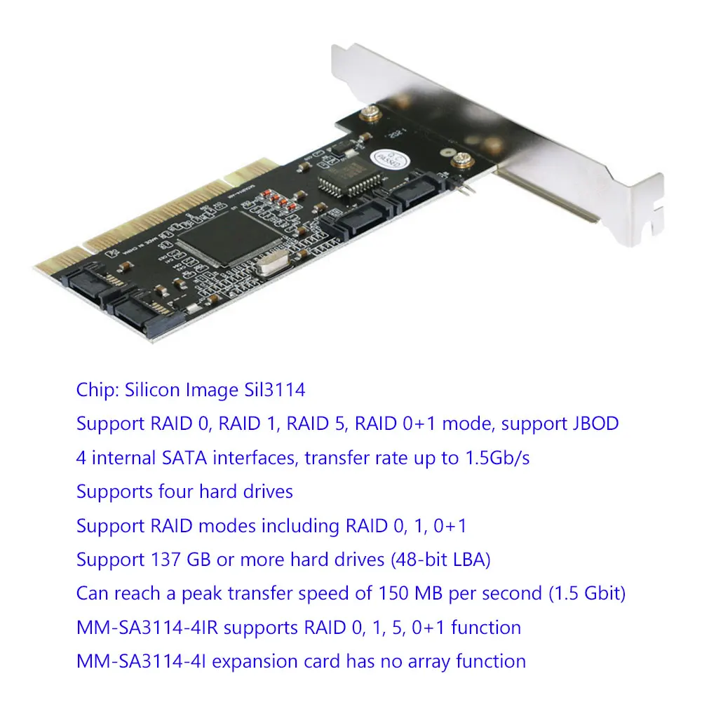 pci на 4 порта sata плата расширения