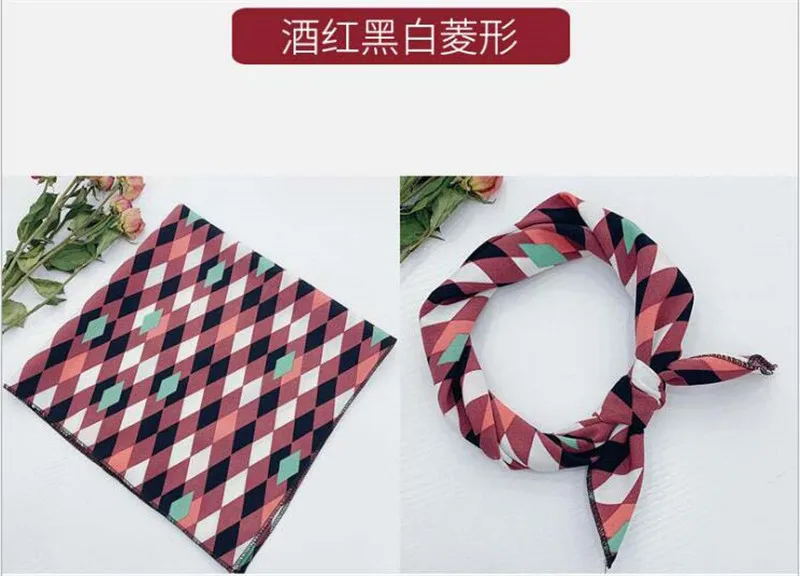 

2020 new hijab scarf women bandana silk scarf foulard femme hair scarf Versatile Small kerchief Small silk scarf decorate flower