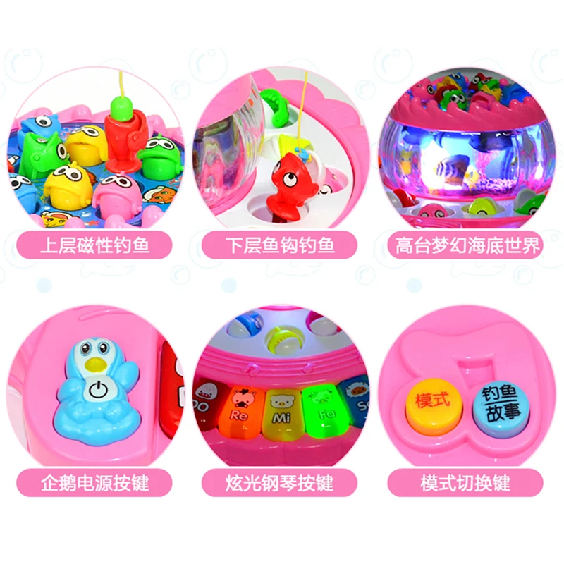 Электрическая рыболовная игрушка пластина для рыбалки родителей и детей
