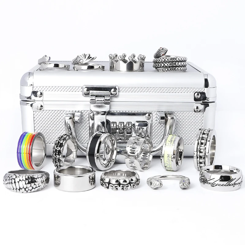 15 шт. высокое качество кольцо для пениса Нержавеющая сталь насадка на пенис