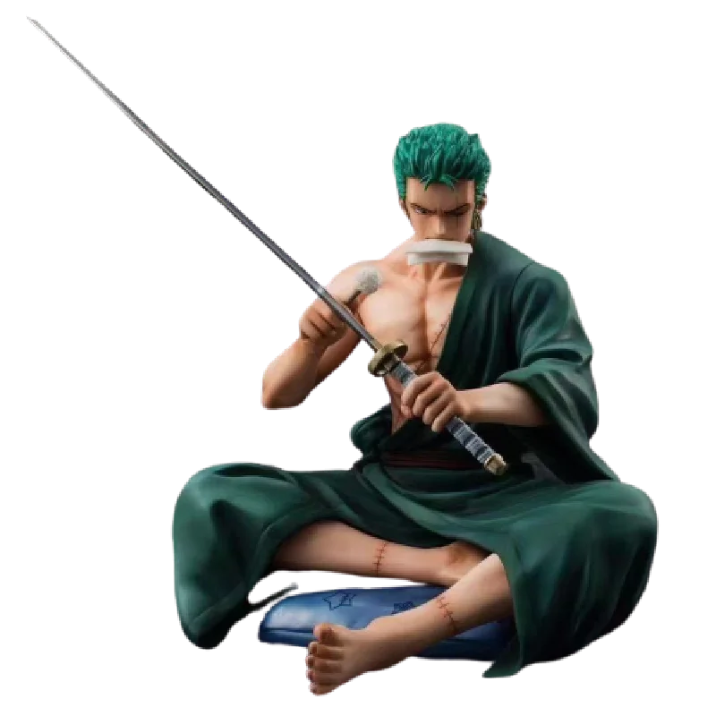 

Японское аниме One Piece, модель фигурки, новый мир ророноа Зоро, нож, сидящий экшн 17 см, фигурка из ПВХ, украшение, коллекционная Подарочная игру...