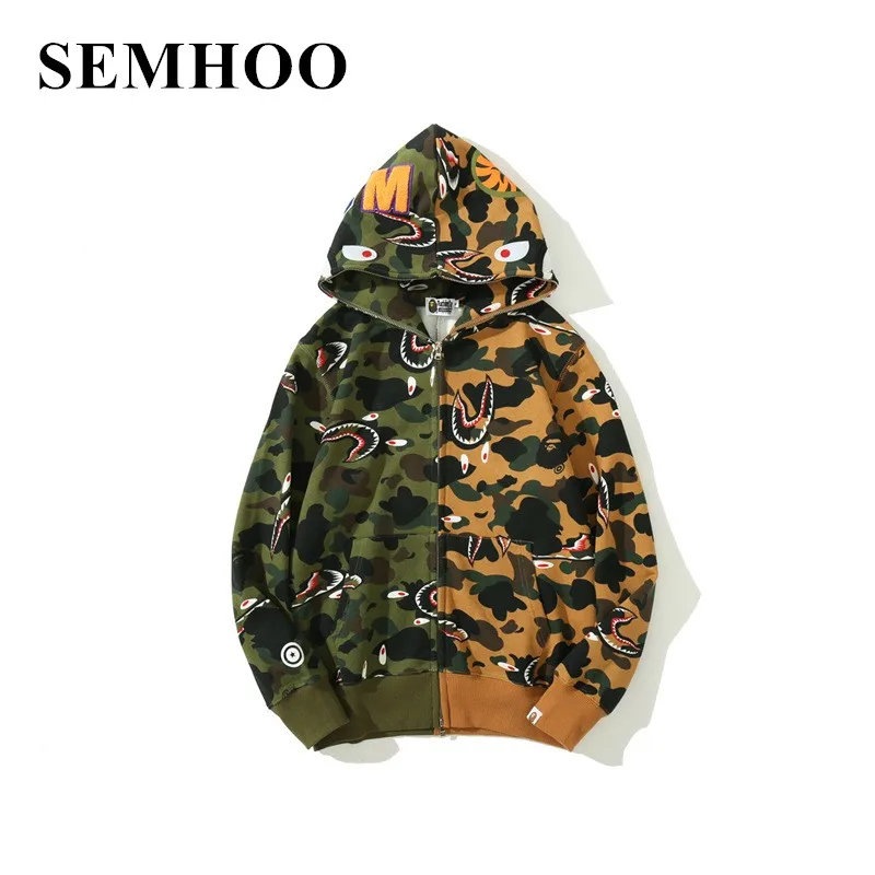 

Classic Camouflage Hoodie 2021 Popular Long Sleeves Printed Zipper Hooded Sweatshirt Fashion Casual Men's Street Jacket Coat