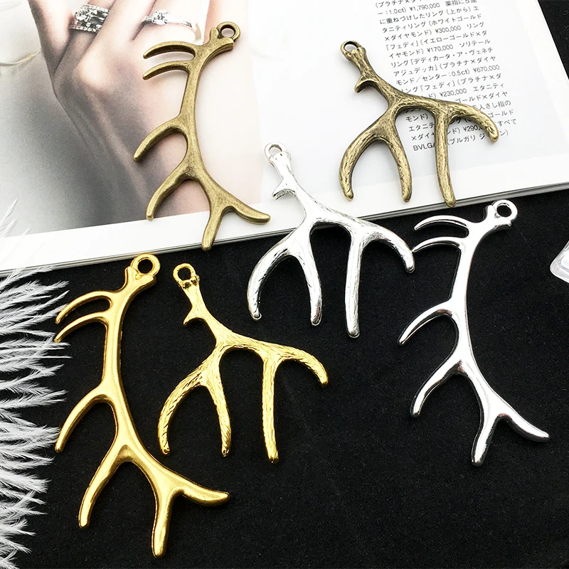 6 шт. Оленьи Рога Подвески DIY ювелирных изделий сплав фурнитура для аксессуаров