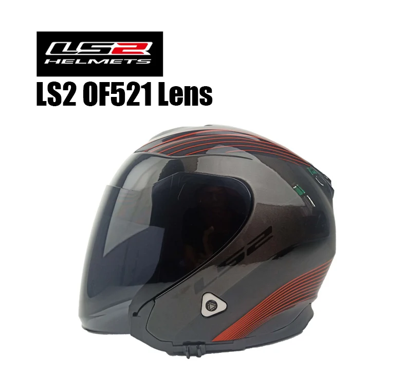 Original LS2 full shield OF521 motorcycle helmet lens replacement sun glass vintage half moto black clear visor | Автомобили и