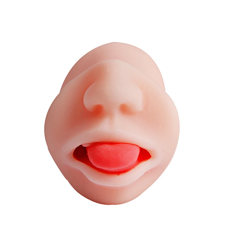 Реалистичный рот и глубокое горло с мягкими зубами язык Мужской мастурбатор