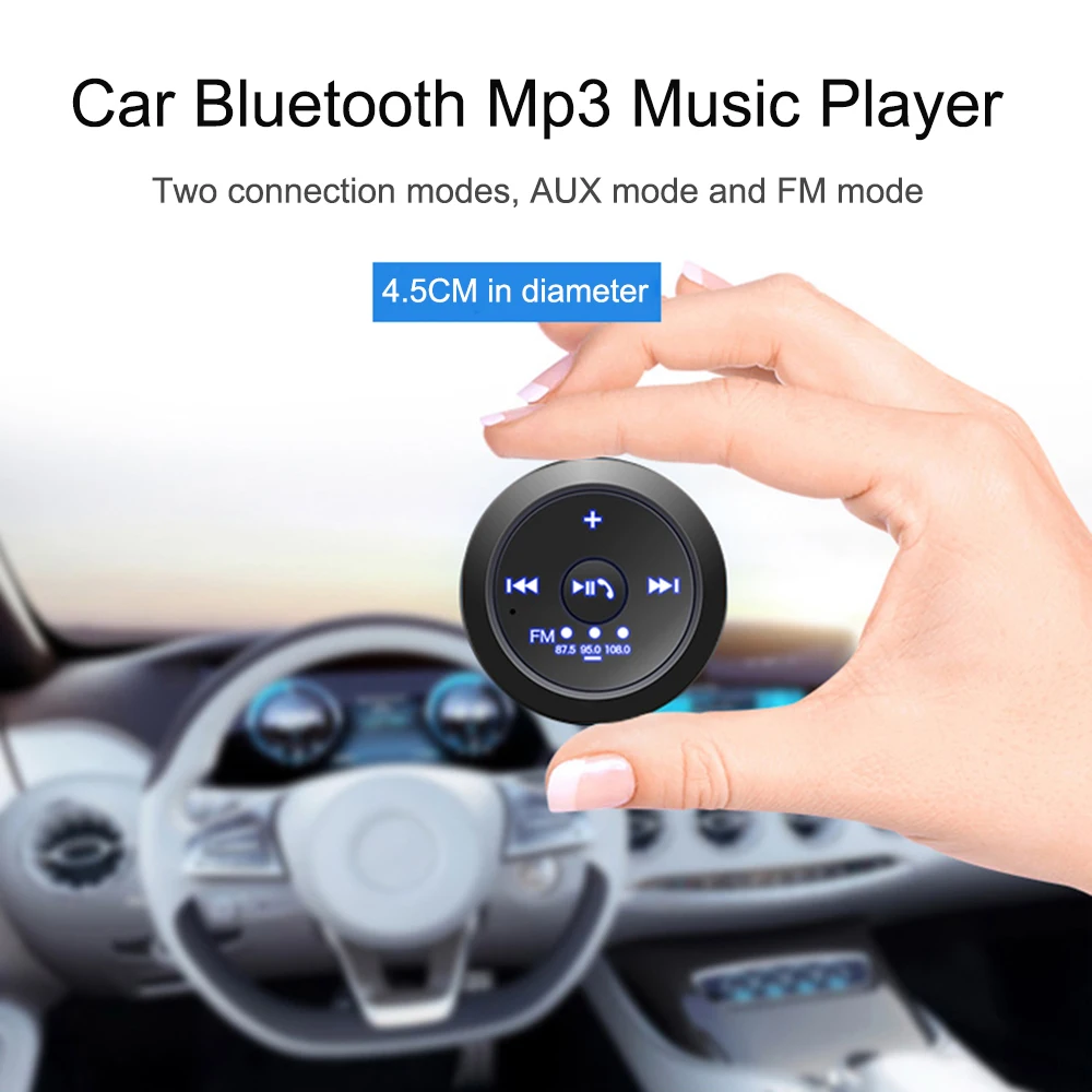 Беспроводной автомобильный mp3 плеер JINSERTA Bluetooth 5 0 FM передатчик 3 мм AUX аудио
