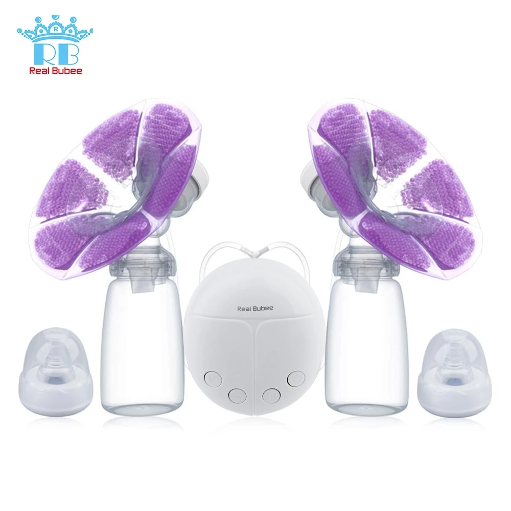 Real Bubee Single/double Electric Breast Pump With Milk Bottle Infant Usb Bpa Free Powerful Milk Pumps Baby Breast Feeding