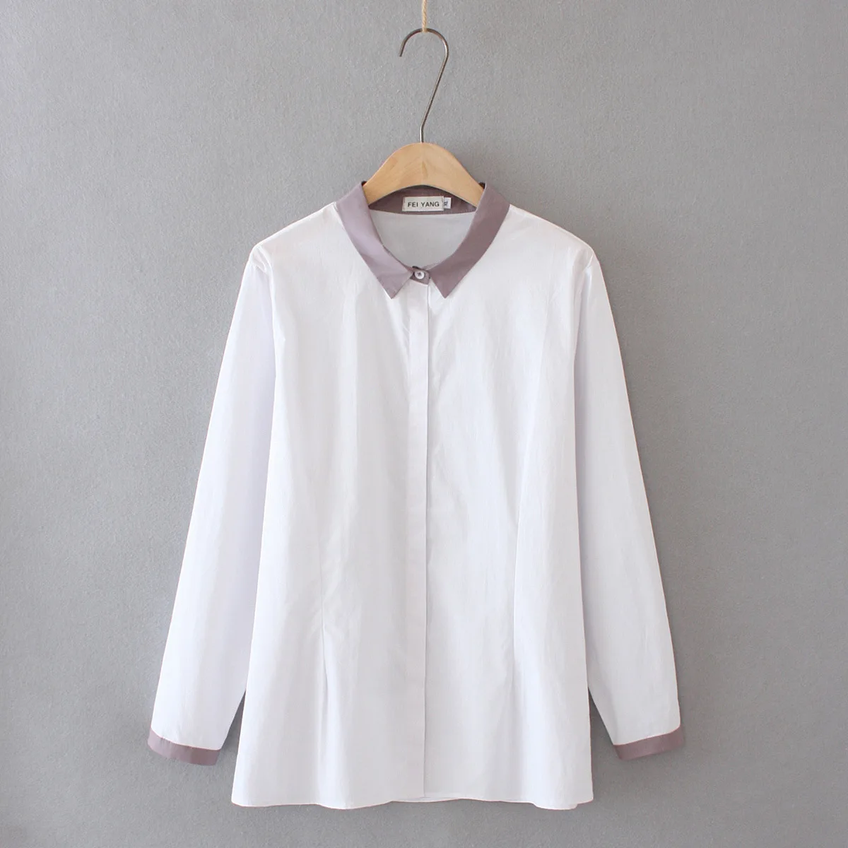 Повседневные блузки размера плюс осень 2019 Модные свободные хлопковые Формальные