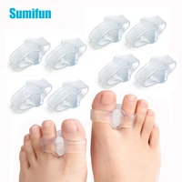 10pcs silicone gel two hole thumb valgus corrrctor toe separator protector hallux overlapping orthopedic pedicure foot care tool
