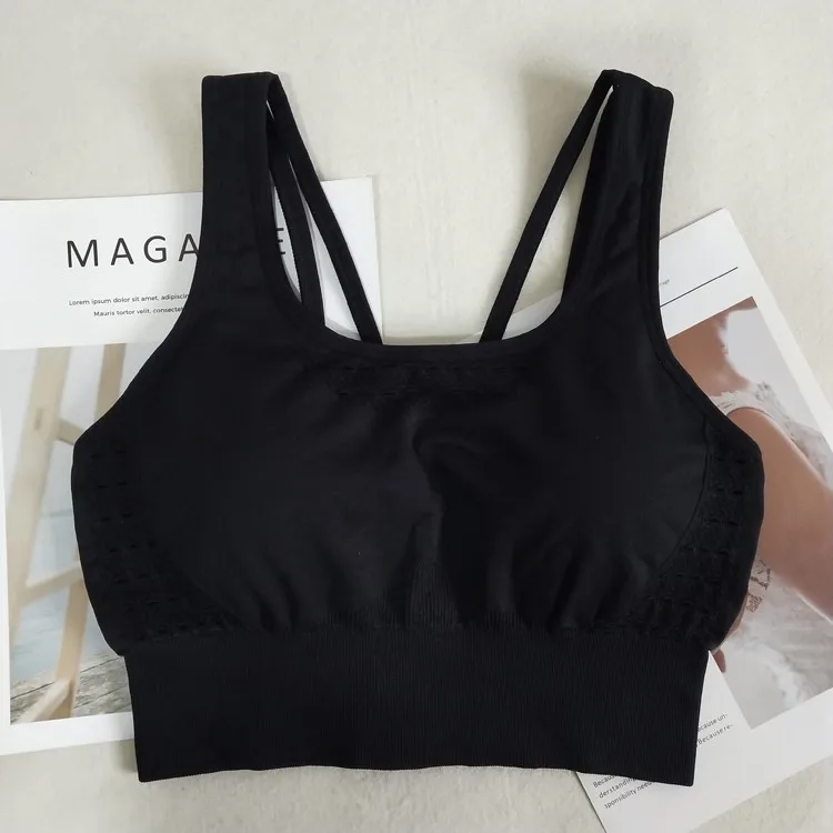 Black bra bra B 16 видов стилей для женщин бесшовный спортивный топ Беговая одежда для йоги бюстгальтер со съемными подушечками спортивный бюстгальтер энергия фитнес топы Спортивная одежда - Цвет: Black bra bra B