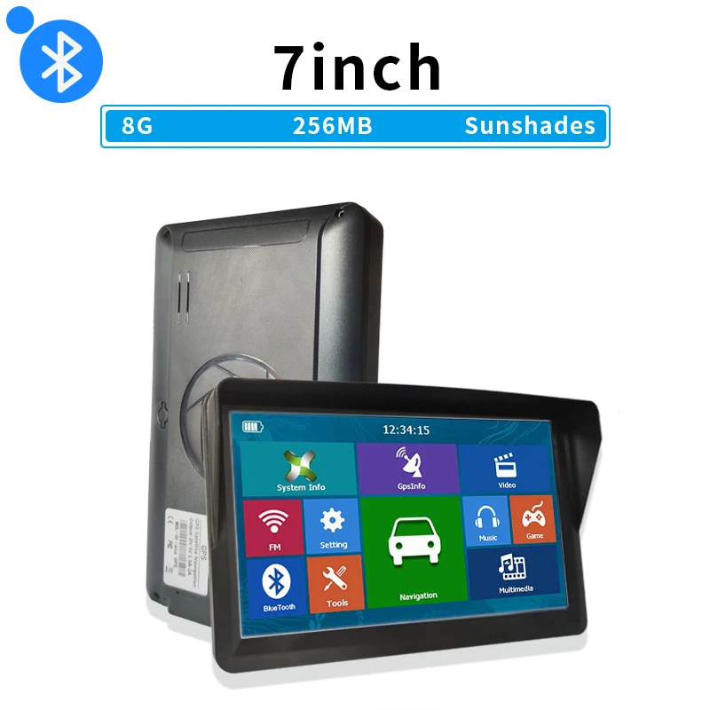 Автомобильный gps-навигатор 7 дюймов HD FM Bluetooth Голосовая сигнализация trafflc