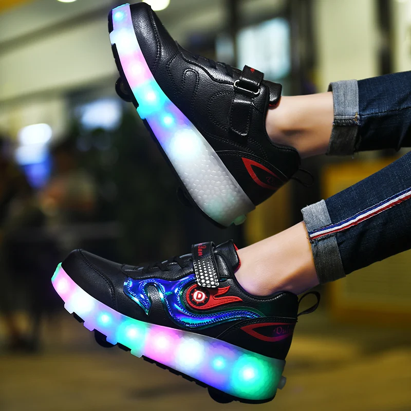 

Heelys Children Shoes Glowing Sneakers with Wheels Wings Kids Roller Skate Shoes Children light Shoes Kids Shoes for Boys Girls
